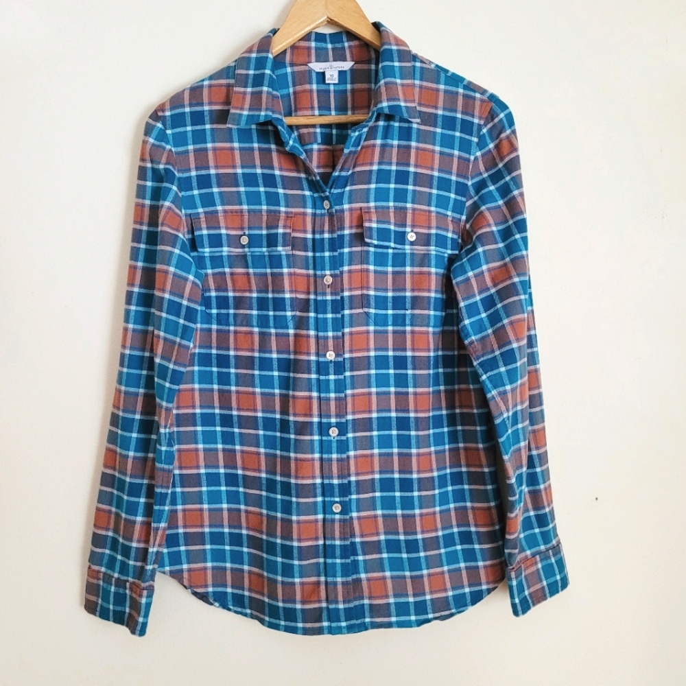 L.L. Bean Signature | Plaid Flannel Button Down Shirt - S